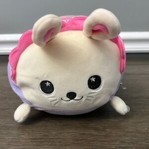 Moosh-Moosh Plush Purple Tulip Floral Mouse Bunny Star Eyes 8 Inch Soft Toy